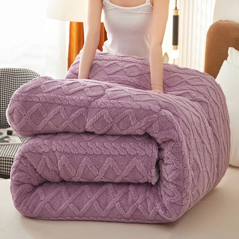 Couverture Lestée Ultra Chaude Epaisse Mauve
