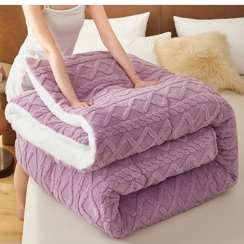 Couverture Lestée Ultra Chaude Epaisse Mauve