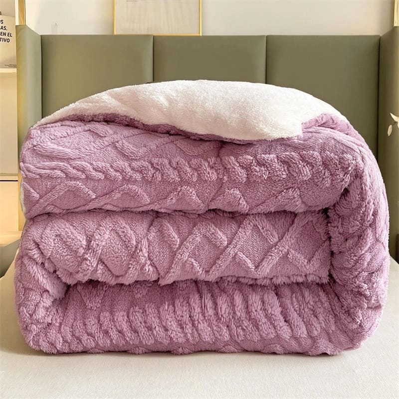 Couverture Lestée Ultra Chaude Epaisse Mauve