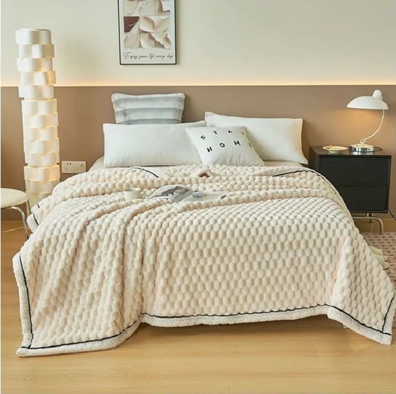 Couverture Polaire Chaude Beige