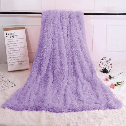 Plaid Chaud Fourrure Violet