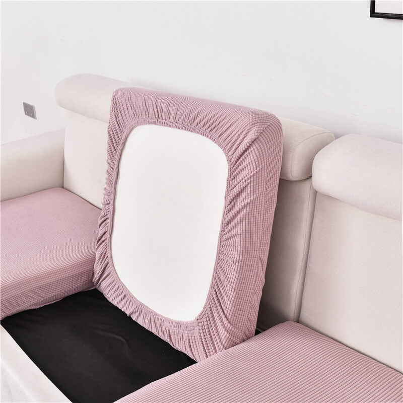 Housse Assise de Canapé d'Angle Jacquard Rose