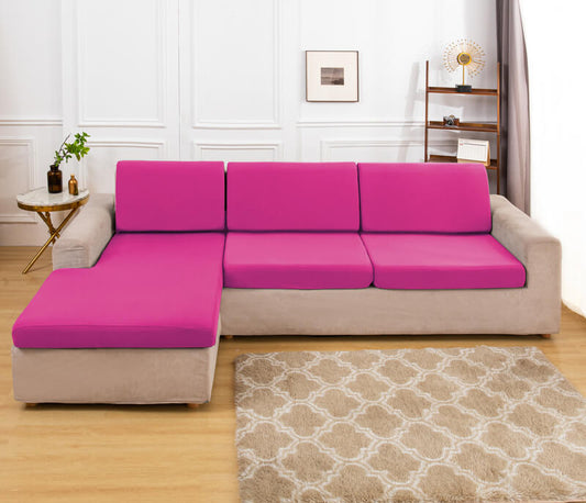 Housse Assise de Canapé d'Angle Rose Bonbon