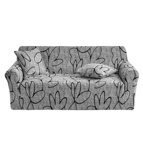 Housse de Canapé Extensible Motif Noir & Blanc – Moderne & Lavable