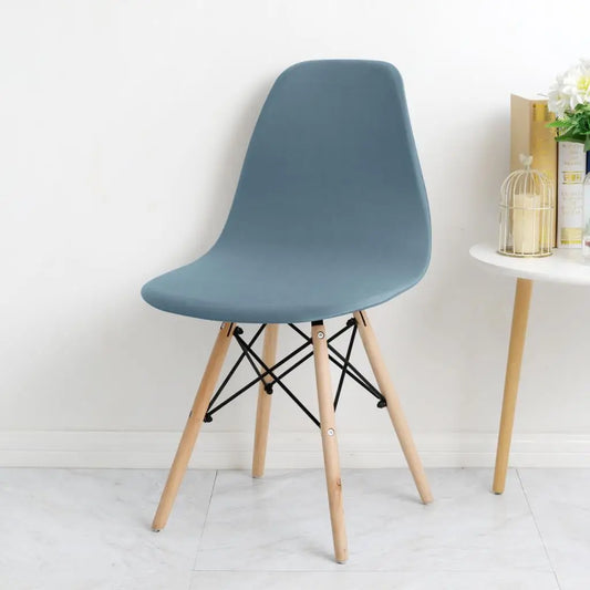 Housse de chaise scandinave bleue pour salle à manger