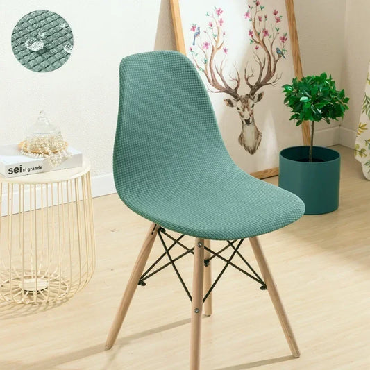 Housse de chaise scandinave vert eau, tissu texturé moderneje veux que tu me refasse 