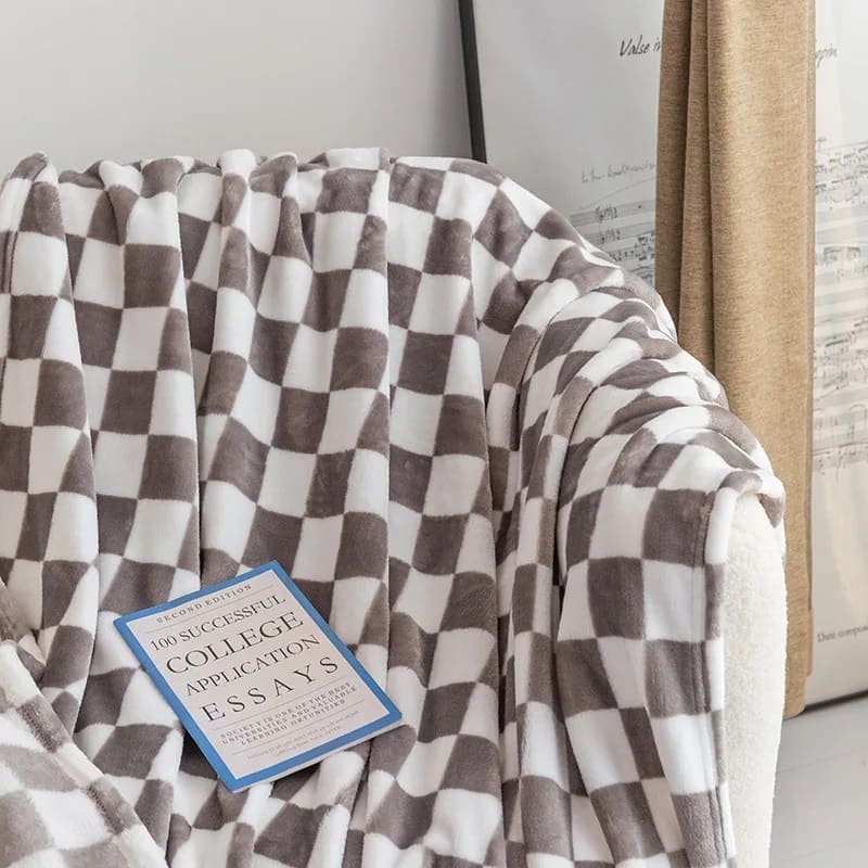 Plaid Cocooning Gris Clair