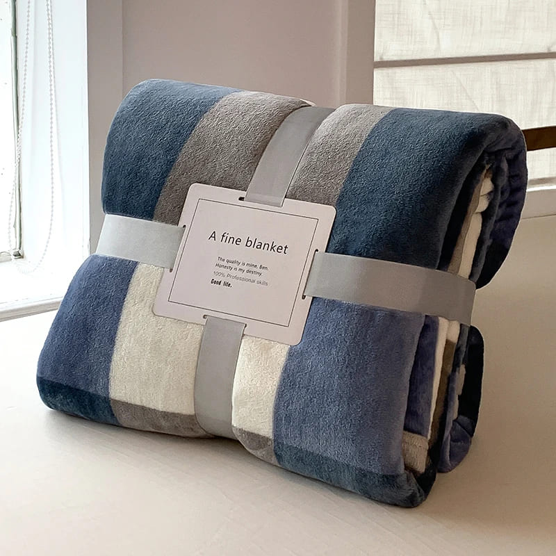 Plaid Moderne Bleu