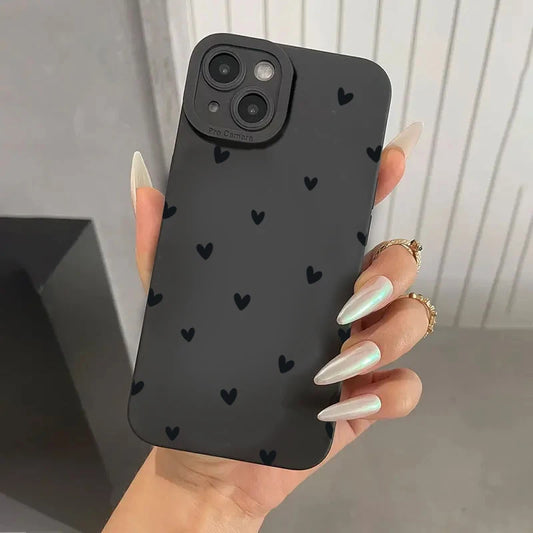 Coque iPhone Cœurs Silicone Antichoc