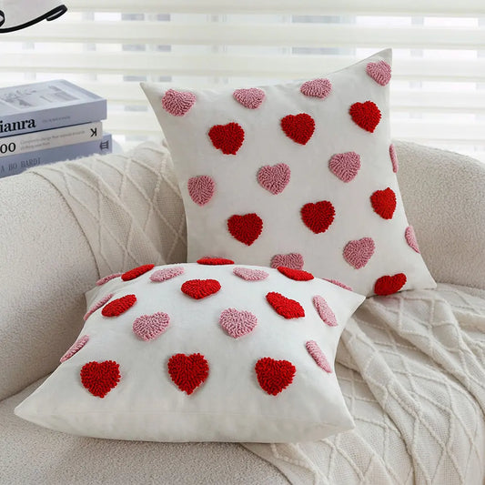 Housse de Coussin Cœur – Déco Amour & Saint-Valentin 45x45cm