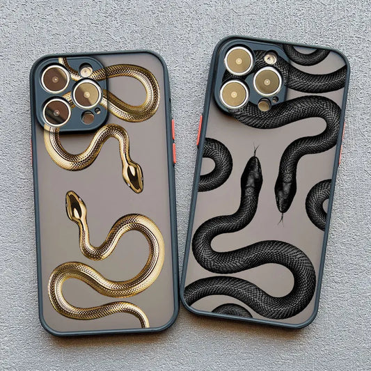 Coque iPhone Serpent Design – Housse Protectrice Antichoc Style Animal