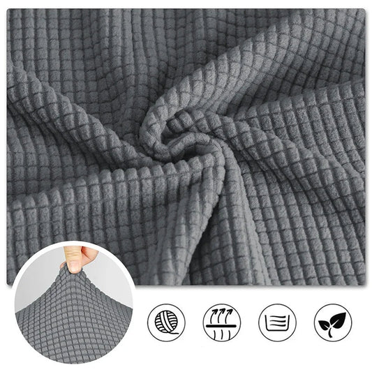 Housse Clic Clac Velours Extensible – Couleur Unie Sans Accoudoirs