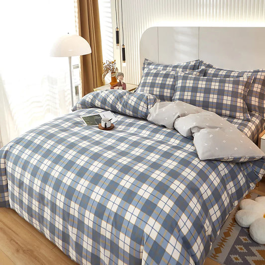 Housse de Couette Carreaux Pastel