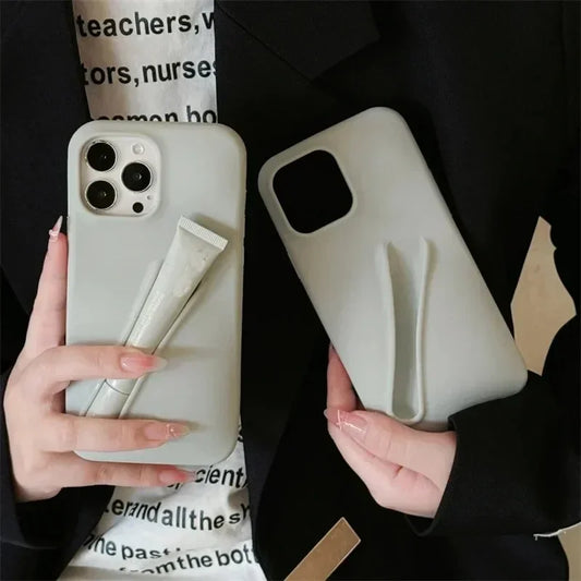 Coque iPhone Silicone avec Gloss Intégré – Étui Maquillage Portable pour iPhone