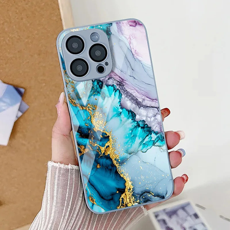 Coque iPhone Marbre | Housse iPhone Verre trempé Antichoc