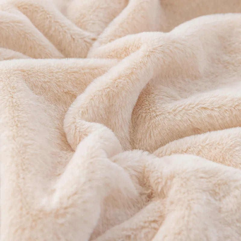 Plaid Chaud Epais Beige