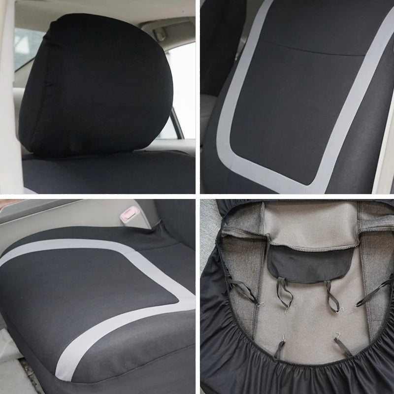 housse auto gris et noir