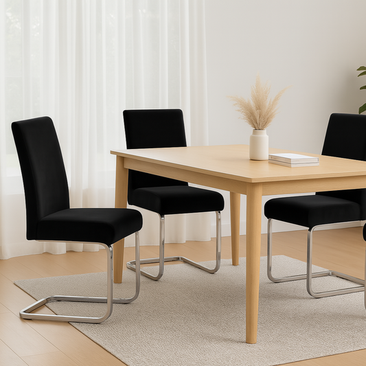 housse velour noir pour chaise