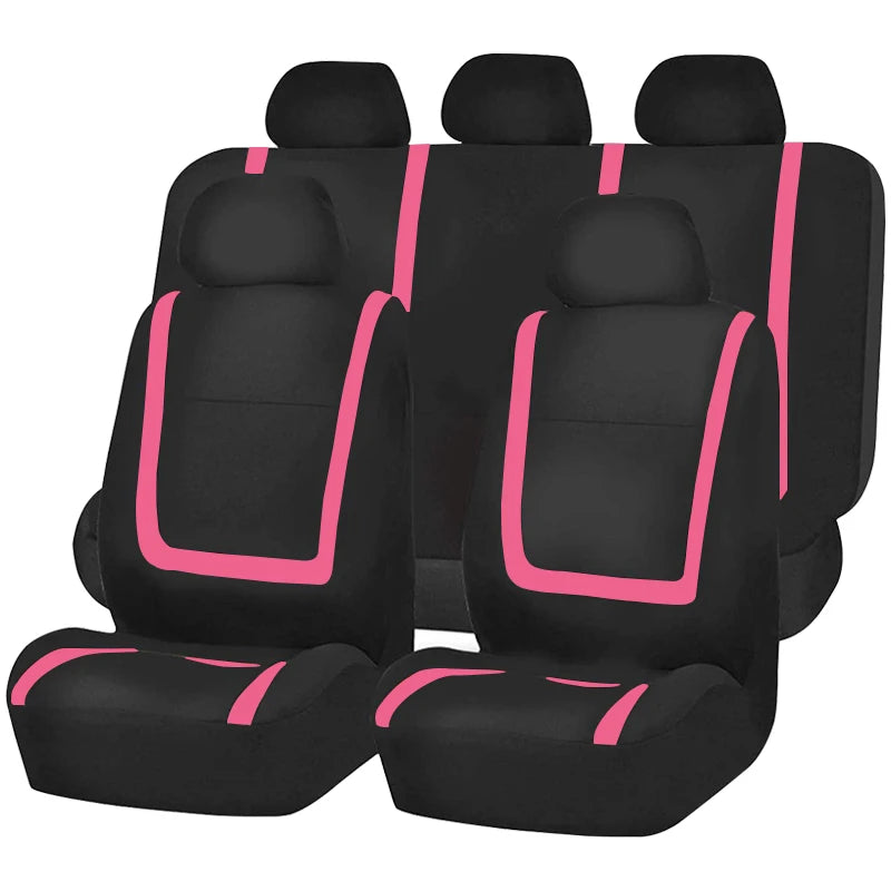 housses de siege auto noir et rose