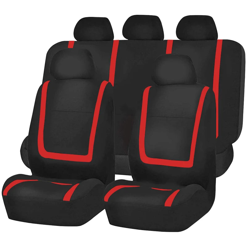 housses de siege auto noir et rouge
