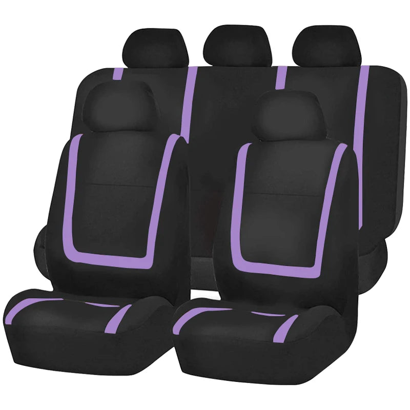 housses de siege auto violet et noir