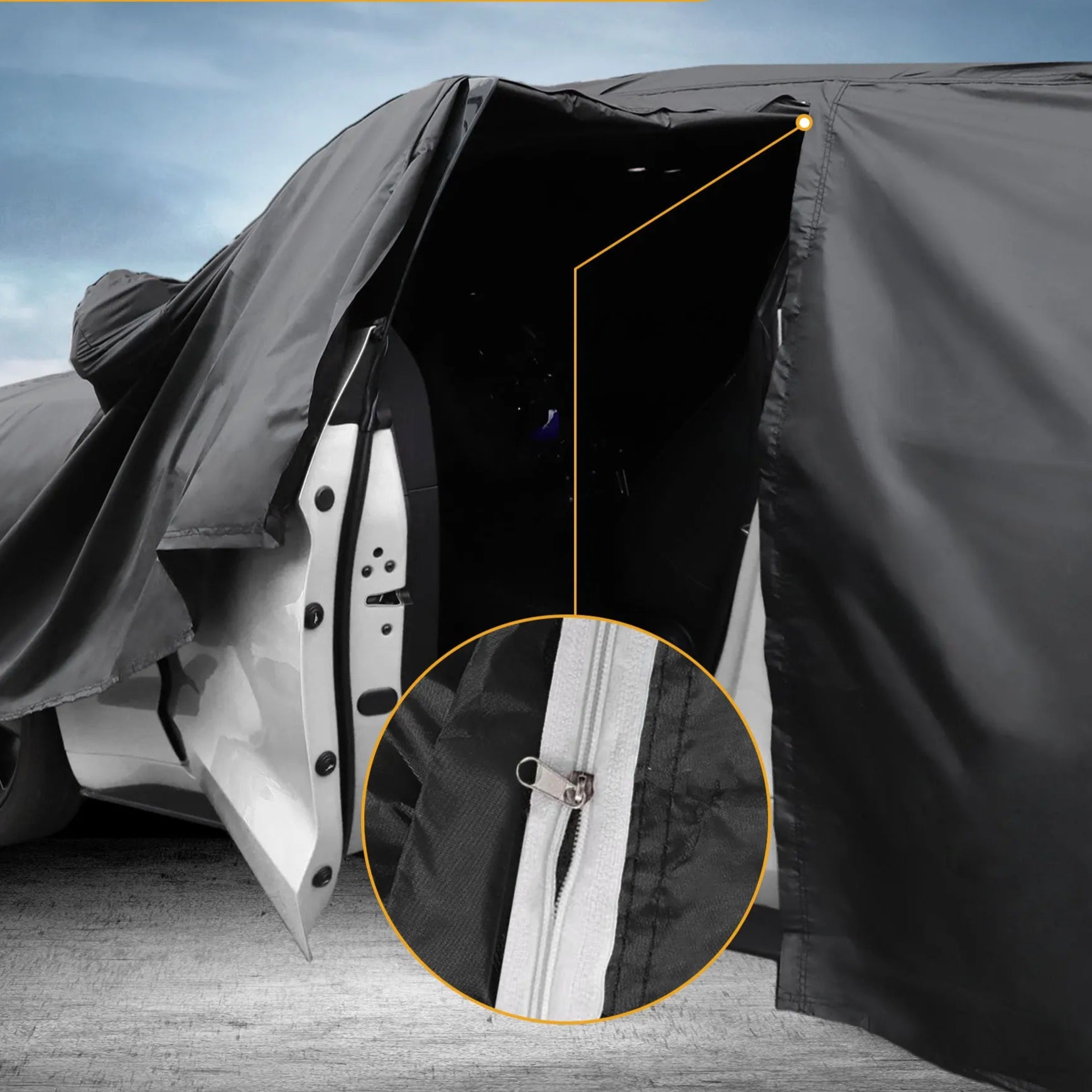 Bâche de protection Smart Fortwo noire