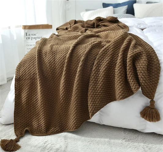 Couverture en Laine Marron