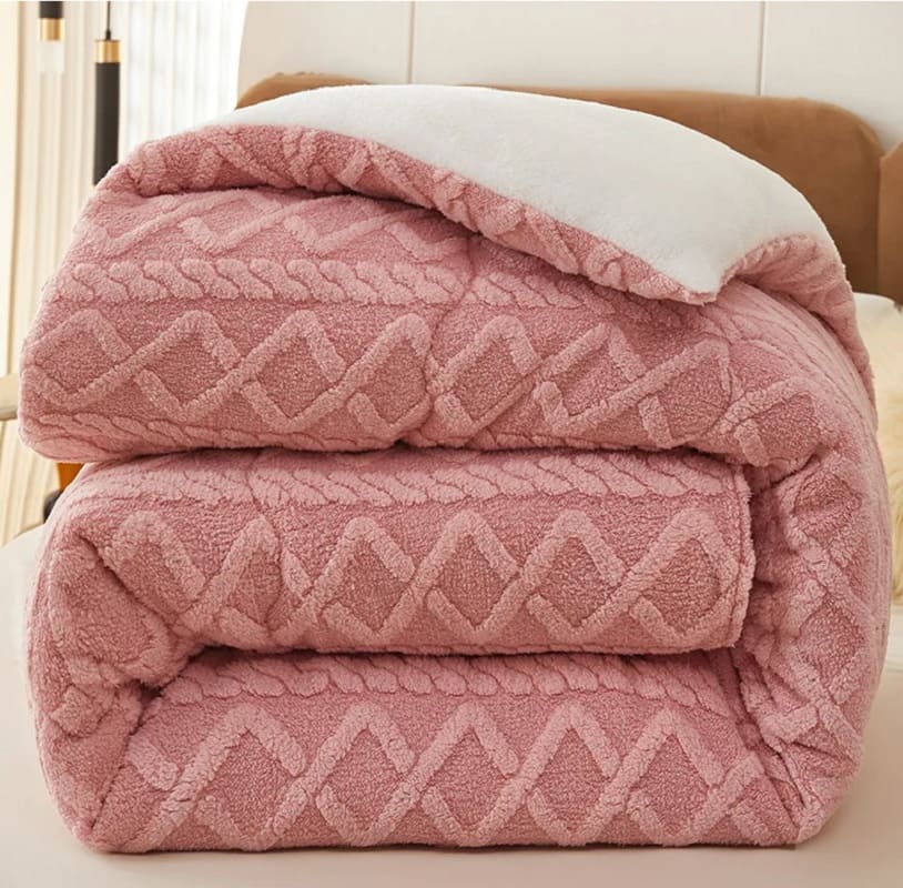 Couverture Lestée Ultra Chaude Epaisse Rose