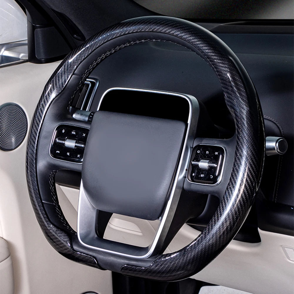 Couvre volant type D carbone noir