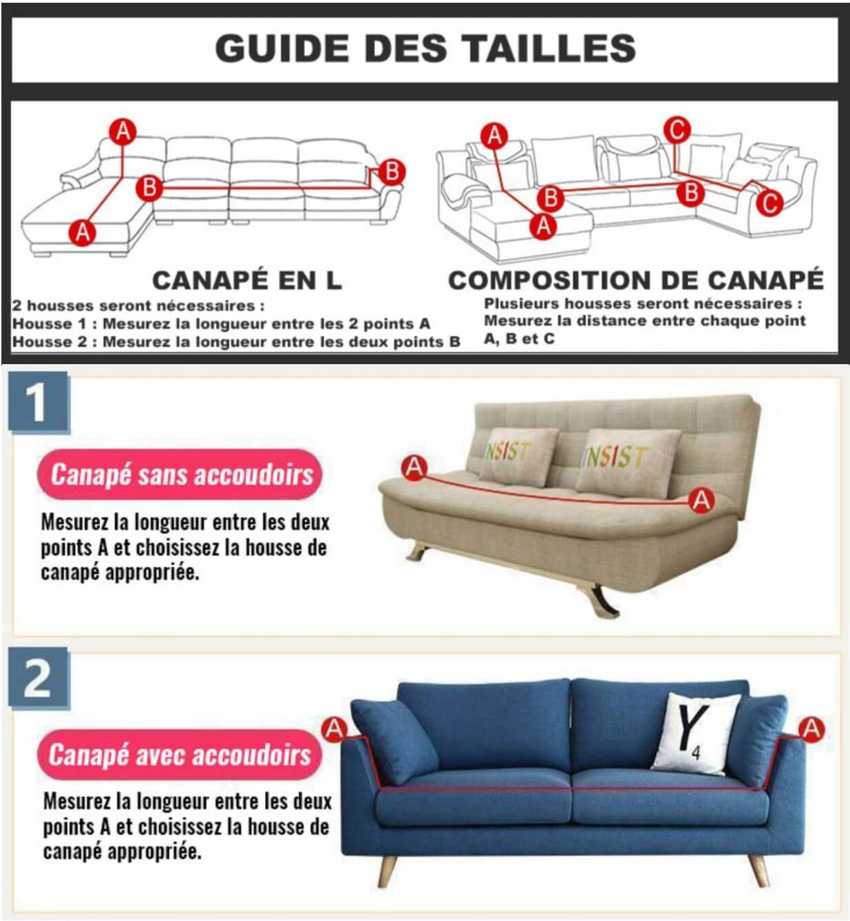 Housse de Canapé d'Angle Smiley