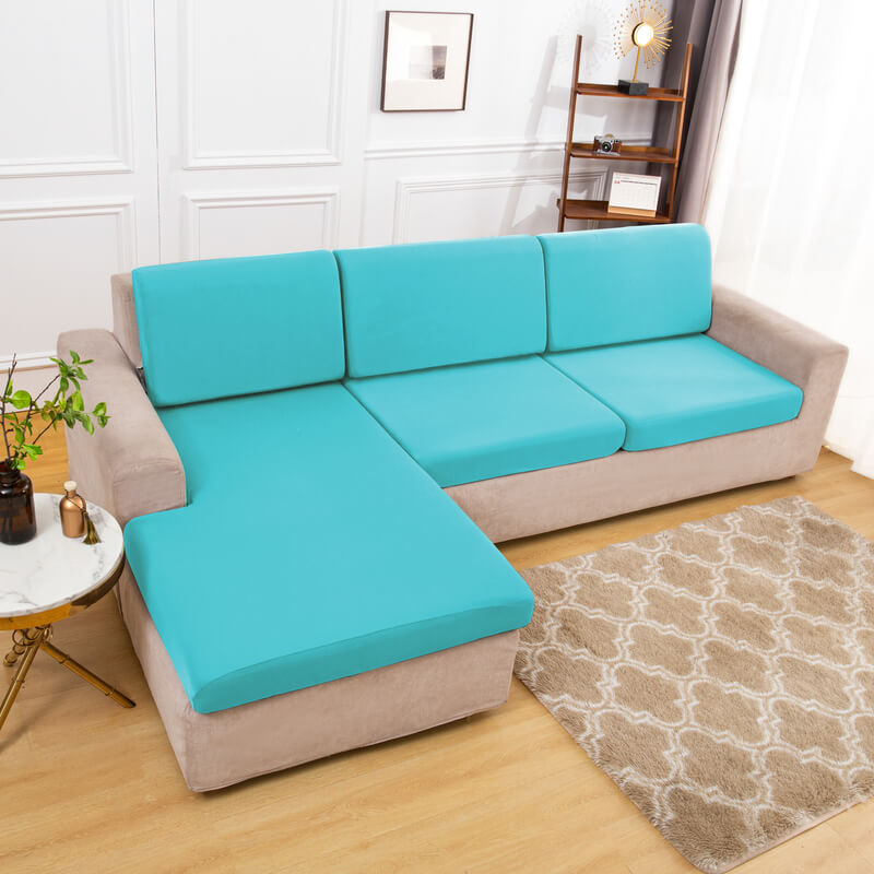 Housse Assise de Canapé d'Angle Bleu Clair