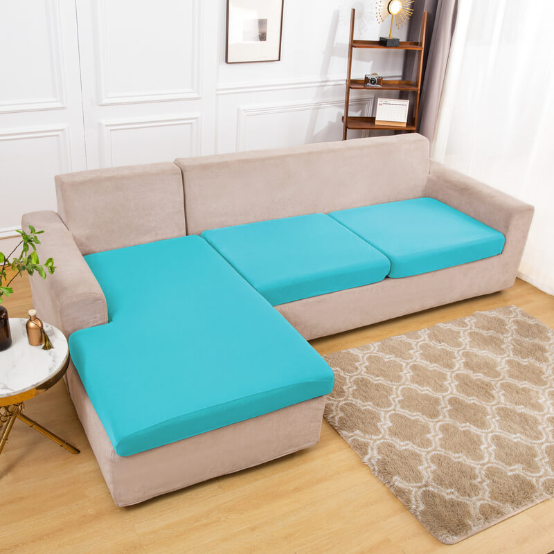 Housse Assise de Canapé d'Angle Bleu Clair