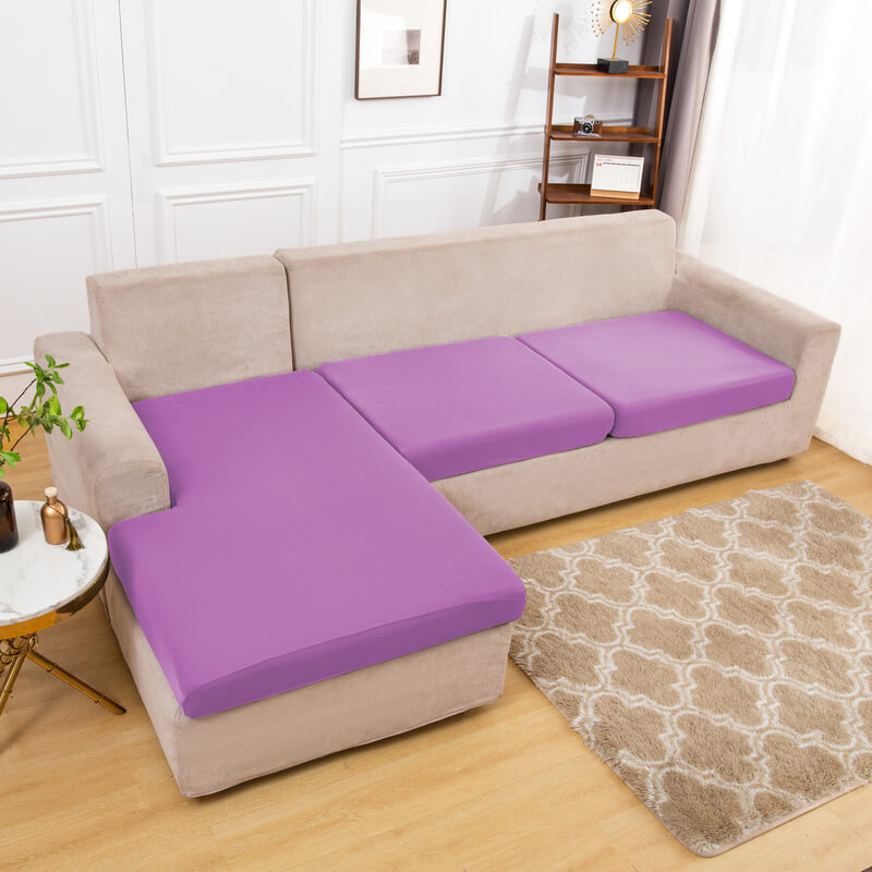 Housse Assise de Canapé d'Angle Mauve