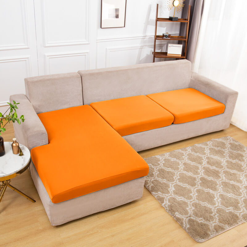 Housse Assise de Canapé d'Angle Orange