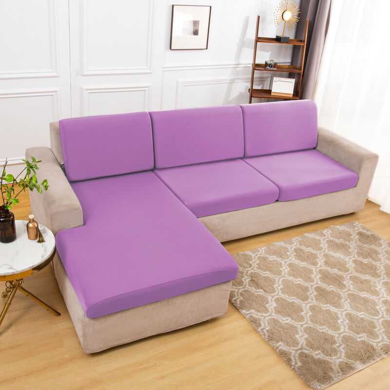 Housse Assise de Canapé d'Angle Mauve