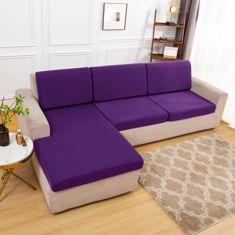 Housse Assise de Canapé d'Angle Violet