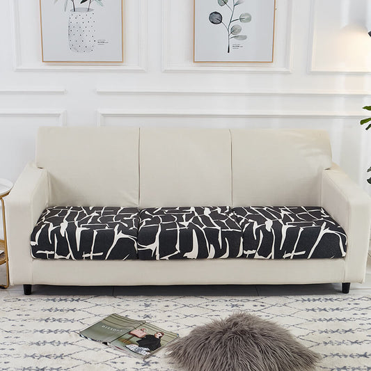 Housse Assise de Canapé Bi Extensible Noir