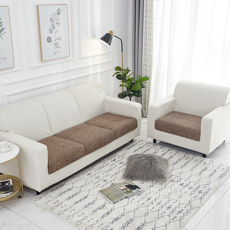 Housse Assise de Canapé Moderne Marron