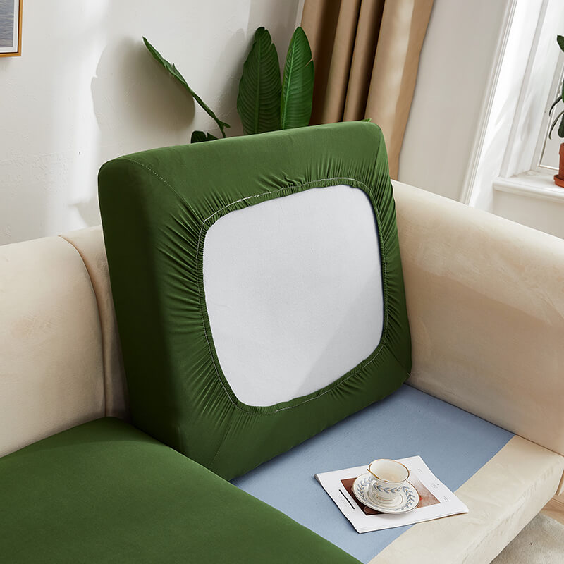 Housse Assise de Canapé Vert Foncé