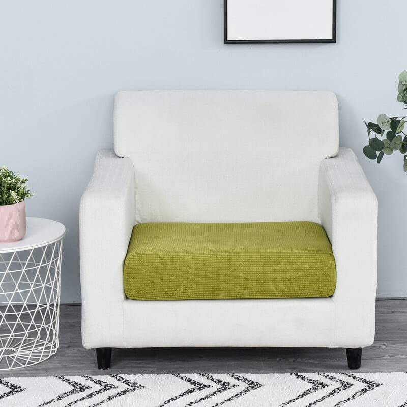 Housse Assise de Canapé Jacquard Vert