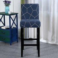 Thumbnail for Housse Chaise de Bar et Tabouret Bleu Pétrole