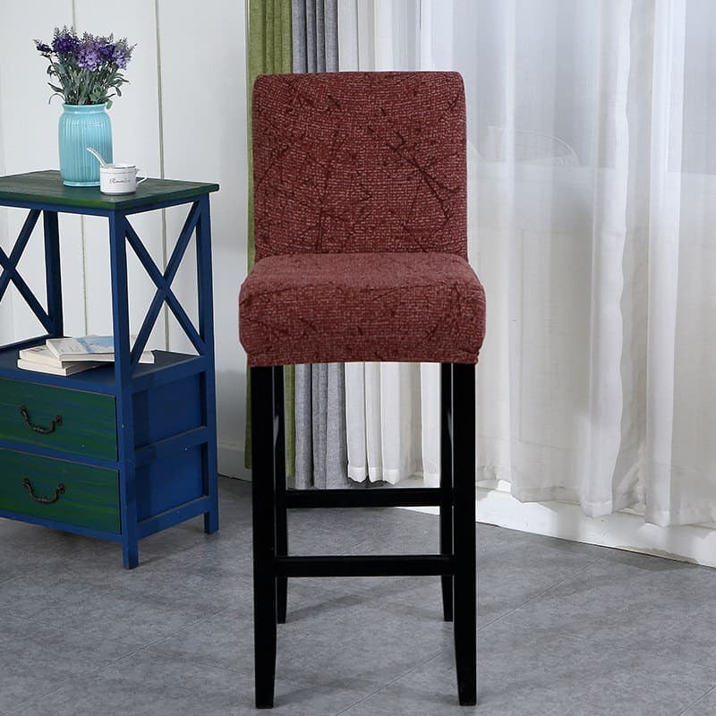 Housse Chaise de Bar et Tabouret Moderne Marron