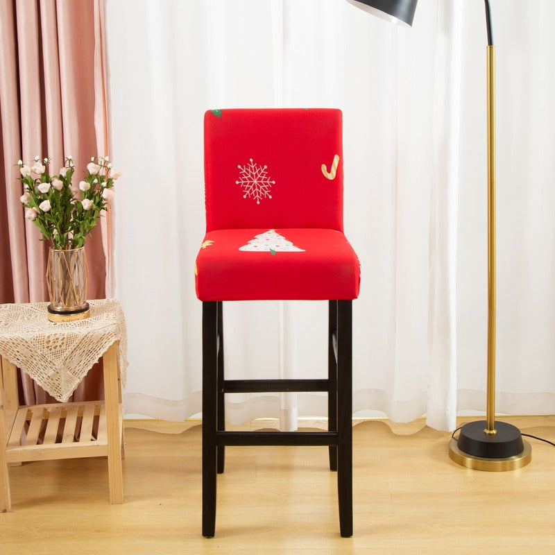 Housse Chaise de Bar et Tabouret Sapin de Noël