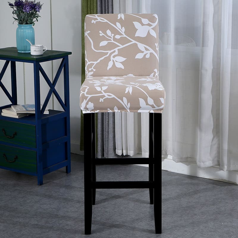 Housse Chaise de Bar et Tabouret Universelle Beige