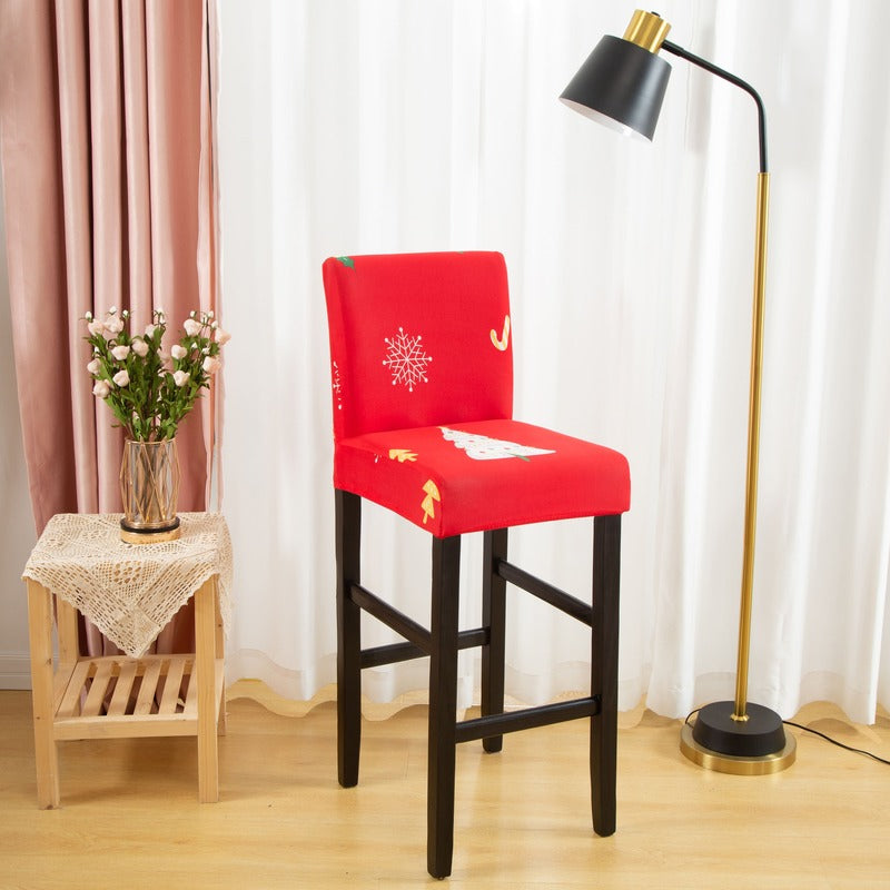 Housse Chaise de Bar et Tabouret Sapin de Noël