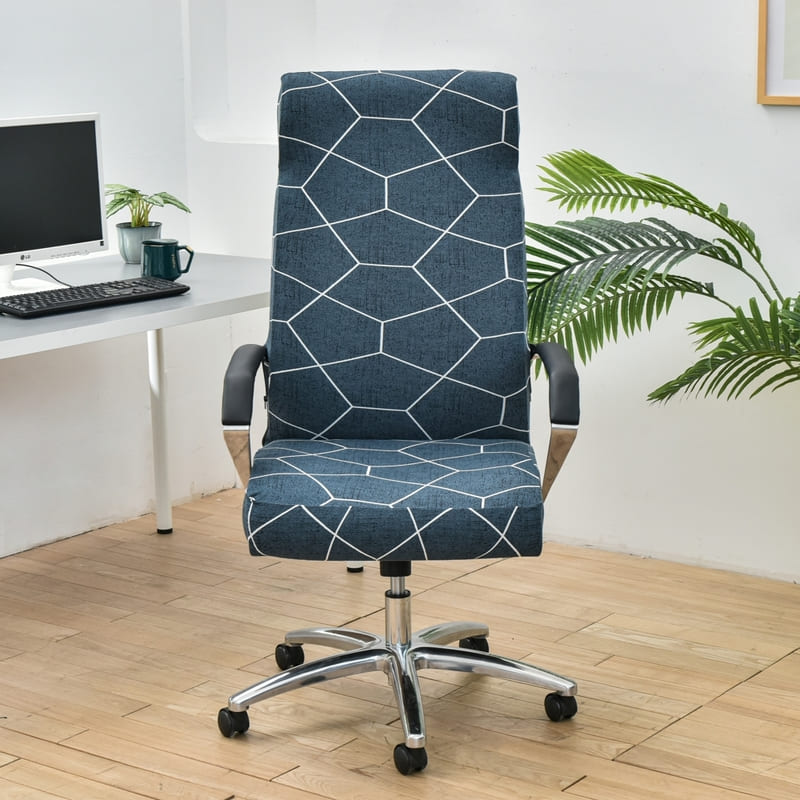 Housse de Chaise de Bureau Bleu Pétrole