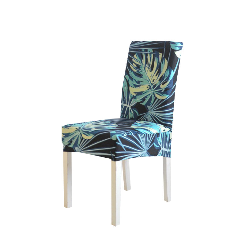 Housse de Chaise Fleurie (Bleu Marine)