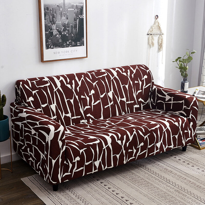 Housse de Canapé Bi Extensible Marron