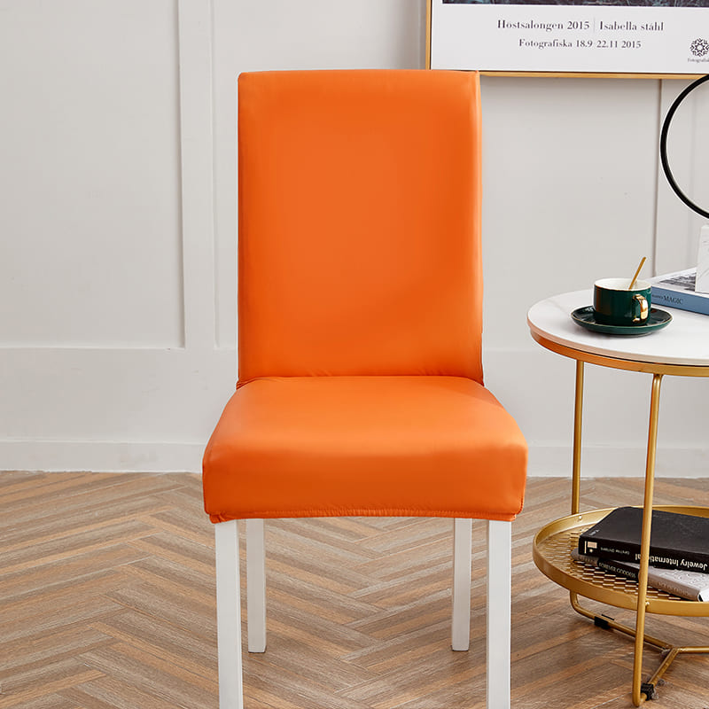 Housse de Chaise Imperméable Simili Cuir Orange