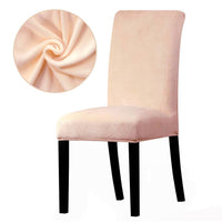 Thumbnail for Housse de Chaise Velours Beige